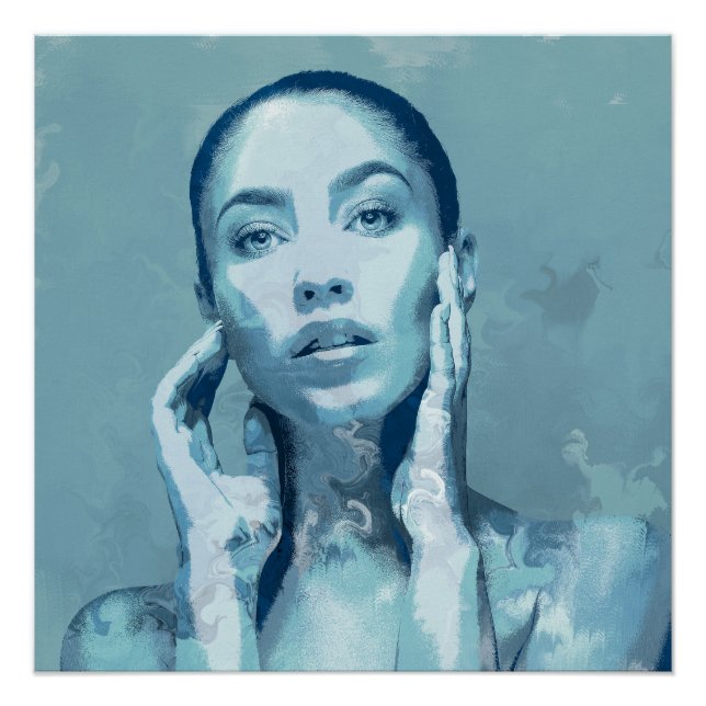 "Woman in Blue" Glossy Poster (Vorderseite)