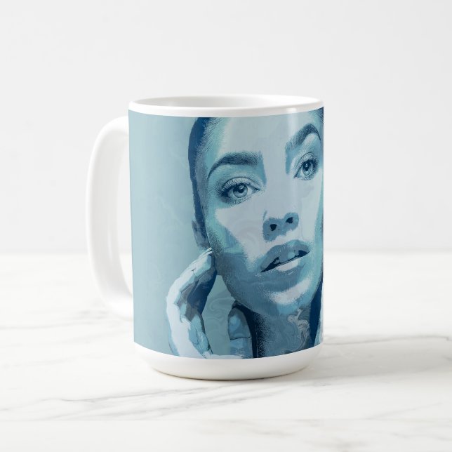 "Woman in Blue" Kaffeetasse (Vorderseite Links)