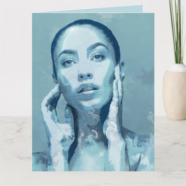 "Woman in Blue" Karte (Vorderseite)
