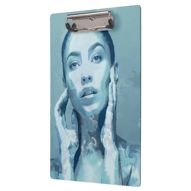 "Woman in Blue" Klemmbrett (Links)
