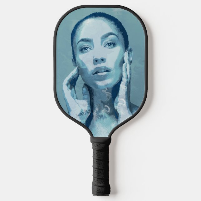 "Woman in Blue" Pickleball Schläger (Vorderseite)