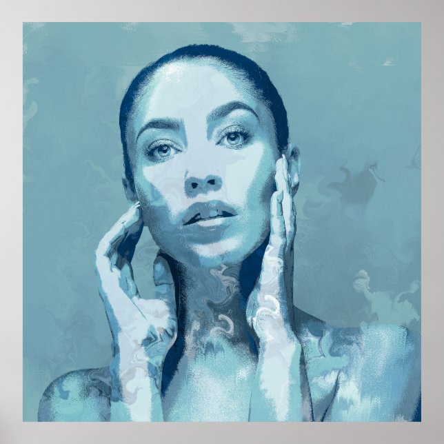 "Woman in Blue" Poster mat (Vorne)