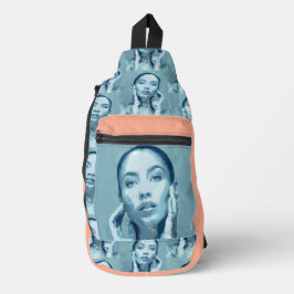 "Woman in Blue" Premium Canvas  Crossbody Bag