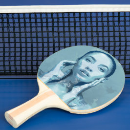"Woman in Blue" Tischtennis Schläger
