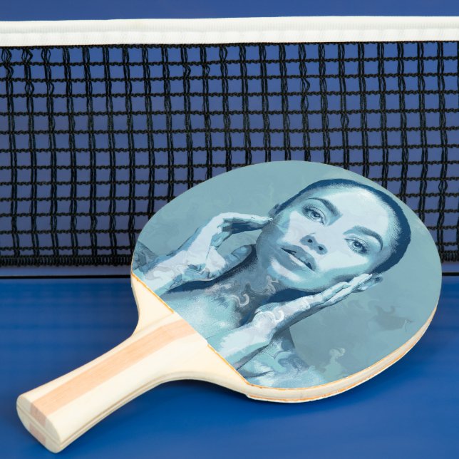 "Woman in Blue" Tischtennis Schläger (InSitu)
