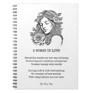Woman in love cite le journal rose carnet