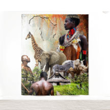 Woman King • Afrozenterierter Wandbehang