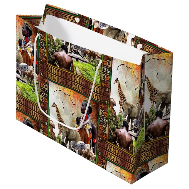 Woman King Große Geschenktüte (Vorderseite Schrägansicht)