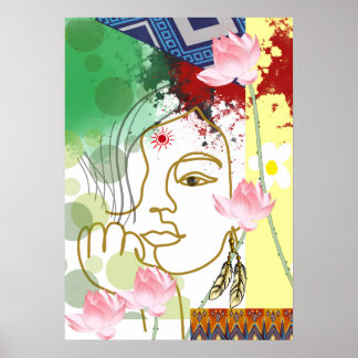 Woman & Nature- Wall Art Poster