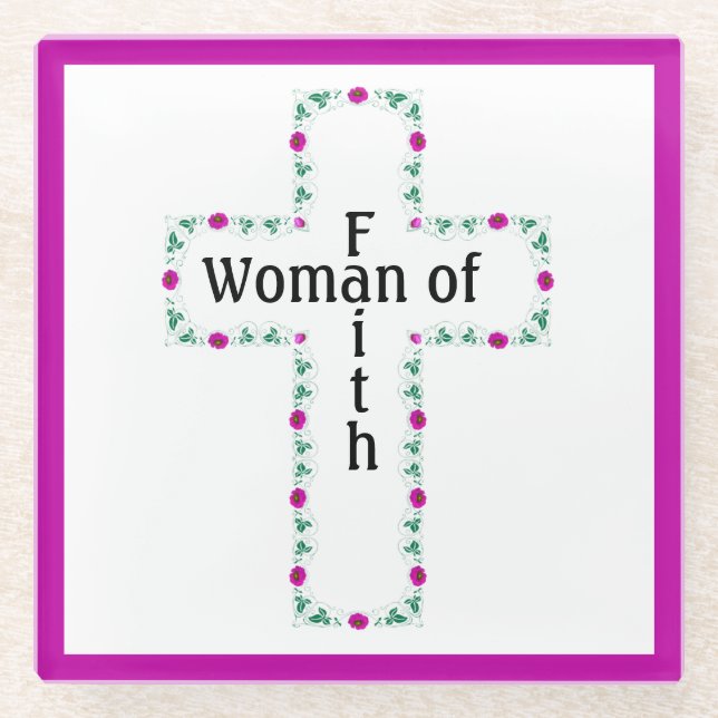 Woman of faith glasuntersetzer (Vorderseite)