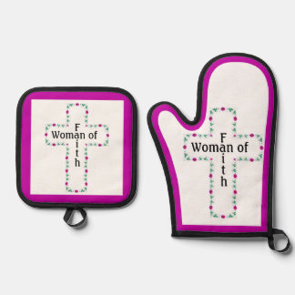 Woman of faith ofenhandschuh & Topflappen-Set