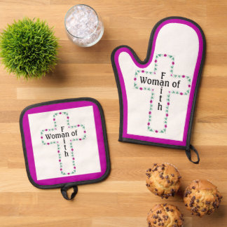 Woman of faith ofenhandschuh & Topflappen-Set