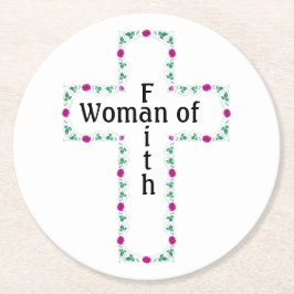 Woman of faith runder pappuntersetzer