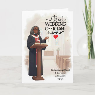 Woman Officiant Thank You Card Dankeskarte