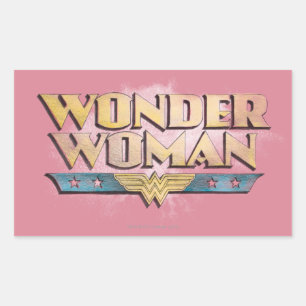Woman Pencil Logo Rechteckiger Aufkleber