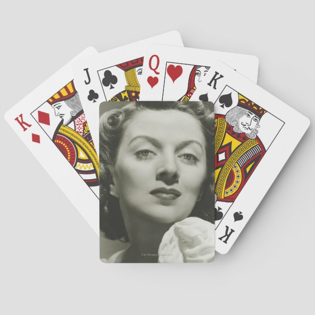 Woman Posing in Studio 2 Spielkarten (Rückseite)