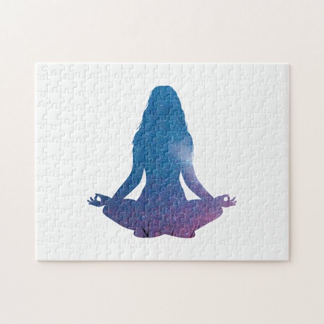 Woman practicing yoga - Choose background color (Horizontal)