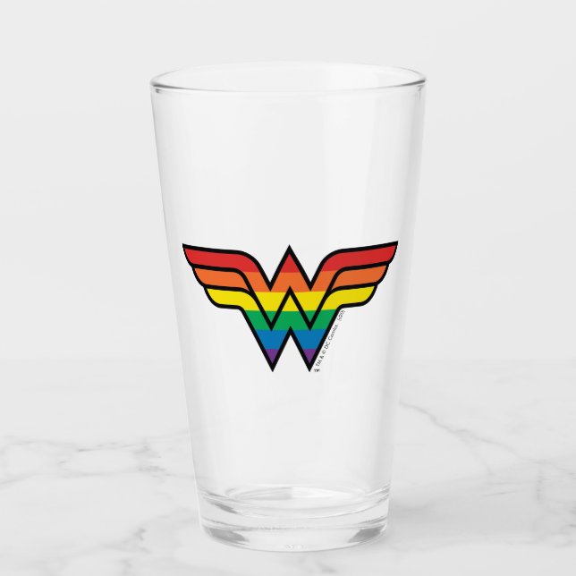 Woman Rainbow Logo Glas (Vorderseite)