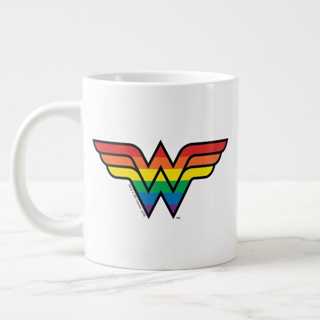 Woman Rainbow Logo Jumbo-Tasse (Links)