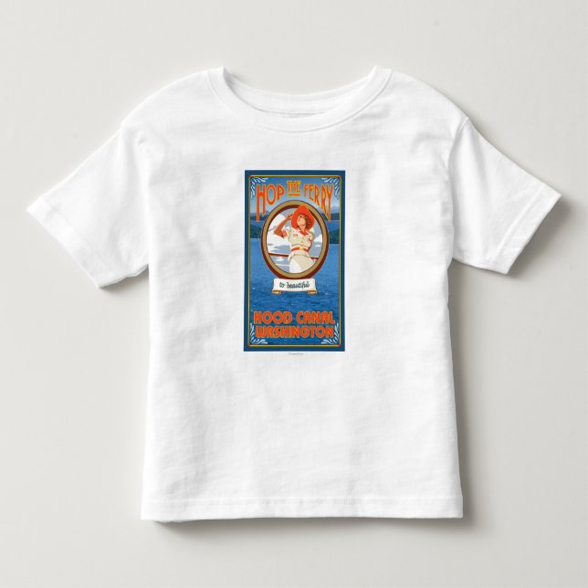Woman Riding Ferry - Hood Canal, Washington Kleinkind T-shirt (Vorderseite)