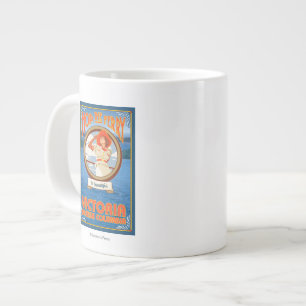 Woman Riding Ferry - Victoria, BC Kanada Jumbo-Tasse