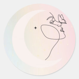 Woman Runder Aufkleber
