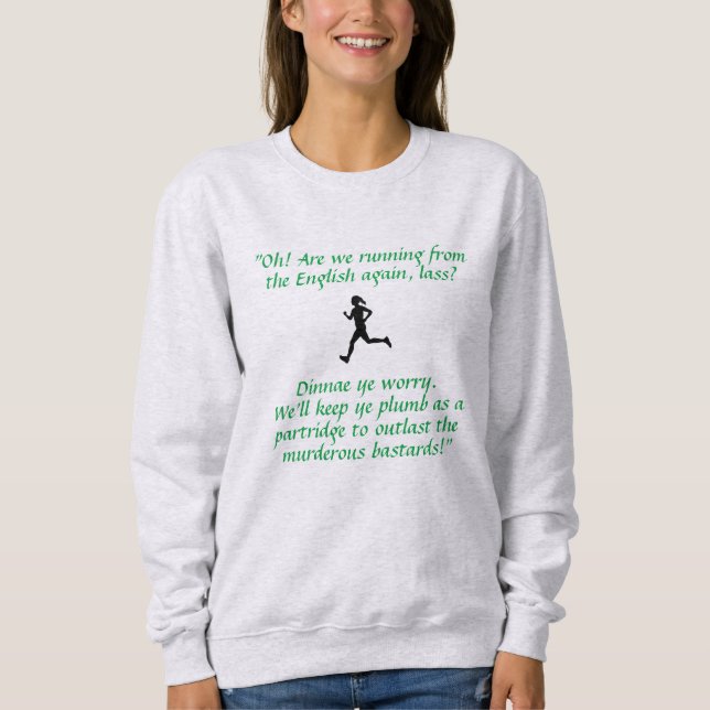 Woman’s Funny Irish workout Sweatshirt (Vorderseite)