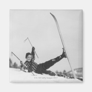 Woman Ski 2 Magnet