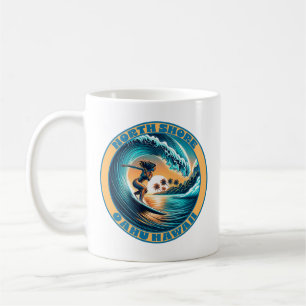 Woman Surfer North Shore Oahu Hawaii Kaffeetasse