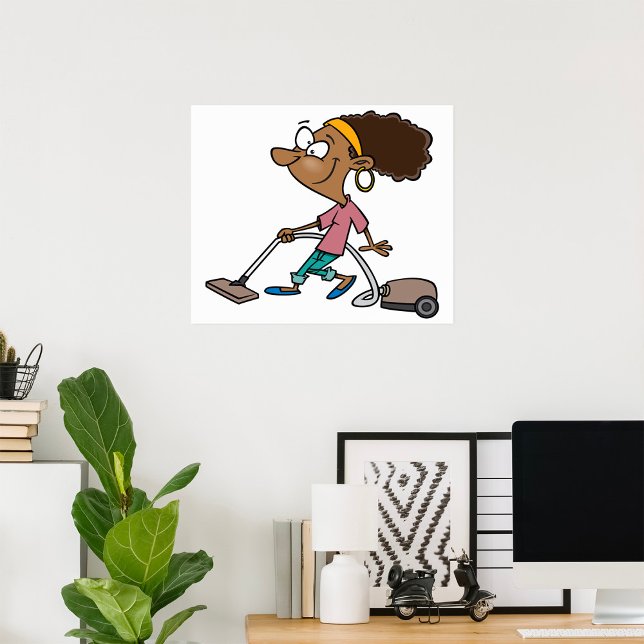 Woman Vaccuming Poster (Von Creator hochgeladen)