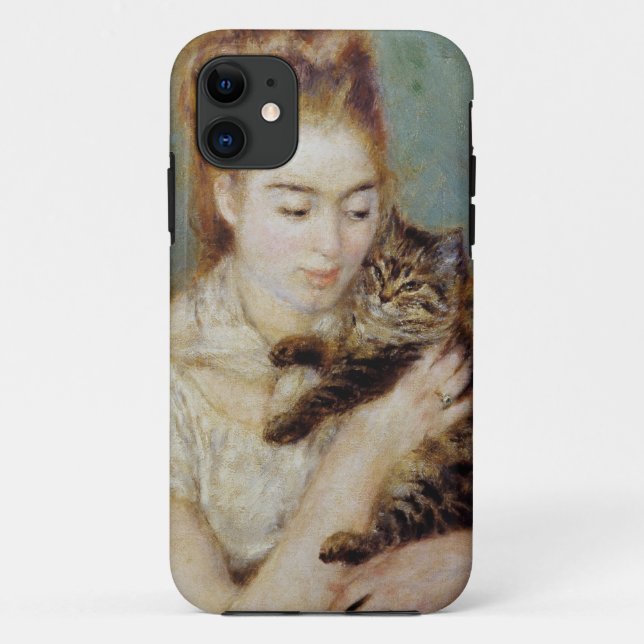 <Woman with a Cat> durch Pierre-Auguste Renoir Case-Mate iPhone Hülle (Rückseite)