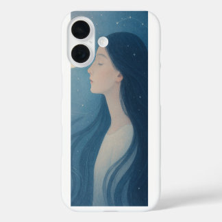 Woman with Black hair Phone Case | Minimalist Femi