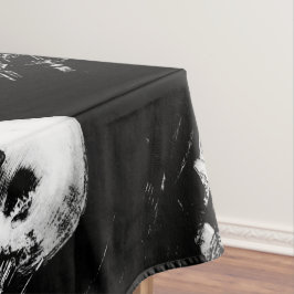 Woman with Halloween Skull Reflection In Mirror Tischdecke