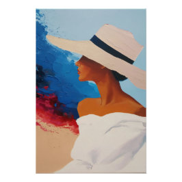 woman with Hat Poster
