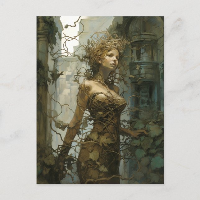 Woman Wrackan Fantasy Art Postkarte (Vorderseite)