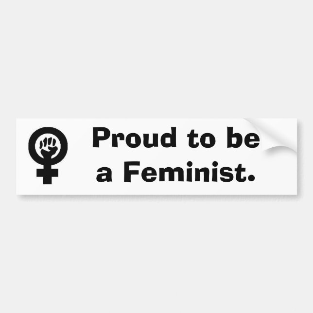 WomanFist, stolz, ein Feminist zu sein Autoaufkleber (Vorne)