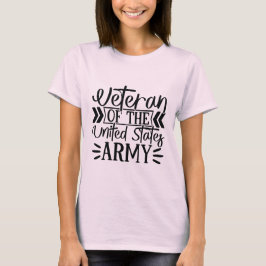Woman's Army Veteran Proud Military T-Shirt