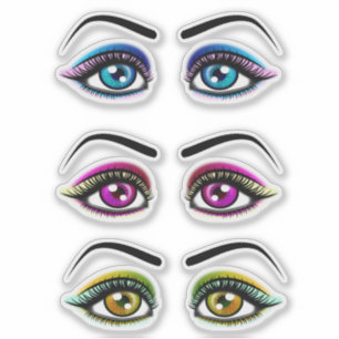 Womans Eyes eyeshadow Make-Clipart Aufkleber