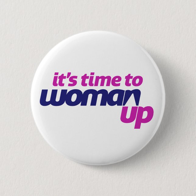 WomanUp Knopf Button (Vorderseite)