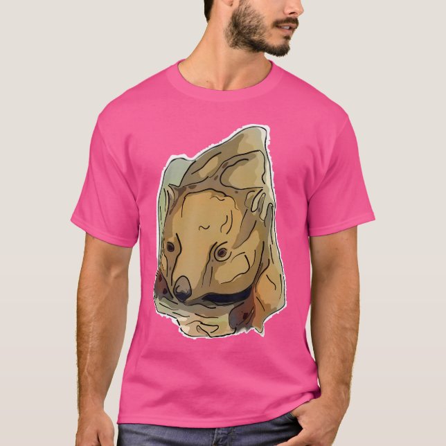 Wombat Abstrakt T-Shirt (Vorderseite)