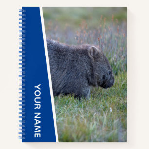 Wombat Australia Süße Tier, Customized Blue Notizbuch