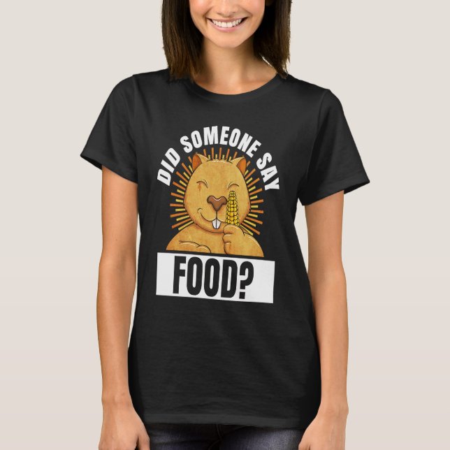 Wombat braucht Nahrung Zitat Niedliches Nagetier T-Shirt (Vorderseite)
