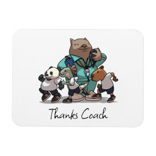 Wombat Cartoon Danke Trainer Sportlehrer Kunstwerk Magnet
