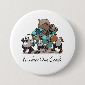 Wombat Danke Trainer-Geschenk Sport-Trainer Kunst Button