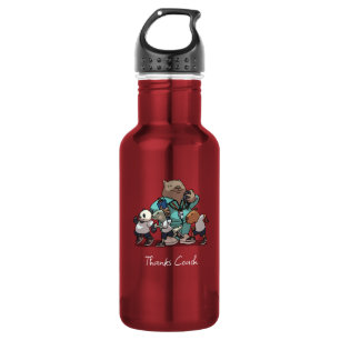 Wombat Danke Trainer-Geschenk Sport-Trainer Kunstw Edelstahlflasche