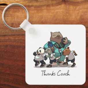 Wombat Danke Trainer-Geschenk Sport-Trainer Kunstw Schlüsselanhänger
