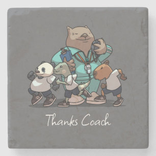 Wombat Danke Trainer-Geschenk Sport-Trainer Kunstw Steinuntersetzer