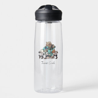 Wombat Danke Trainer-Geschenk Sport-Trainer Kunstw Trinkflasche