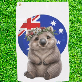 Wombat Ein Stückchen Australien Golfhandtuch