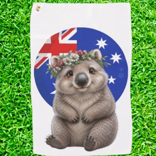 Wombat Ein Stückchen Australien  Golfhandtuch (Bring a little piece of Australia to every round you play with the Wombat Golf Towel.)